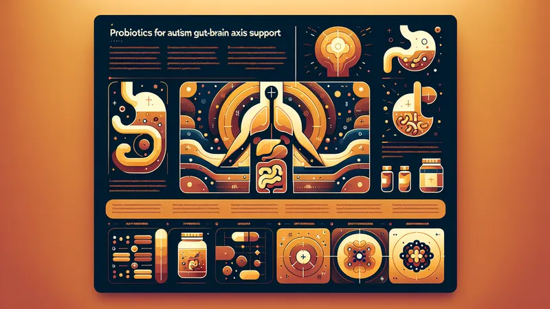 Gut-brain axis diagram showing connection between gut microbiome and brain function