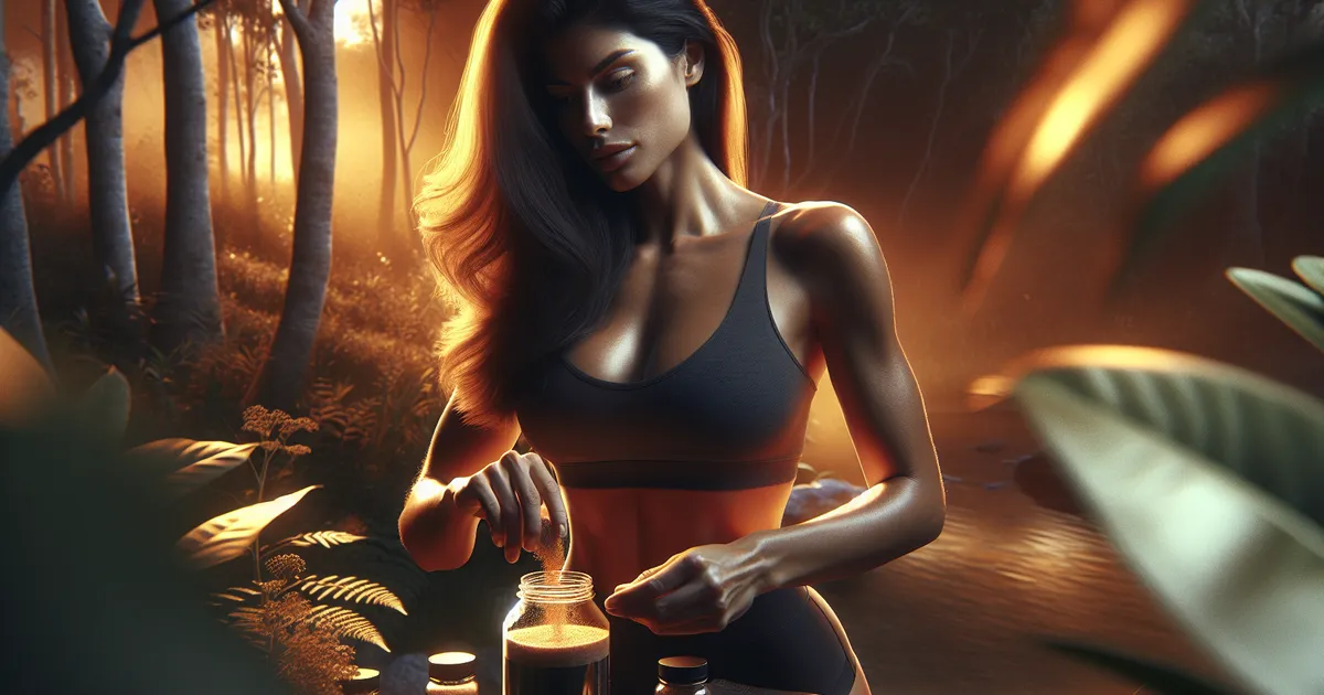 Assorted detox supplements on a bright spring background