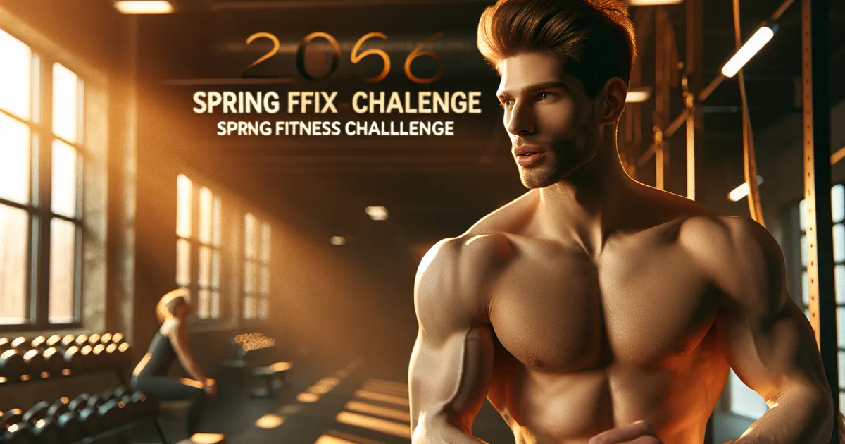 Group of people participating in a spring fitness challenge outdoors