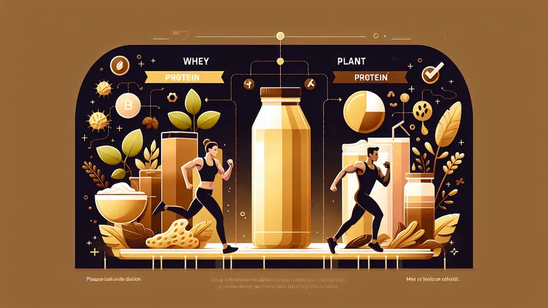 Comparative chart of whey protein and plant protein benefits